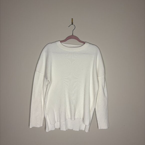 Legoe Heritage Maternity Catalina Ribbed Jumper Sweater Off White M/L Cotton - Picture 9 of 10